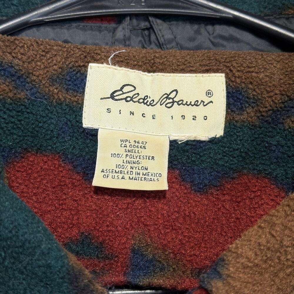 Vintage Eddie Bauer Fleece Jacket Full Zip Aztec Southwest Full Zip Men's XL - Picture 5 of 10